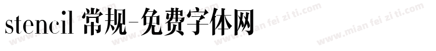 stencil 常规字体转换